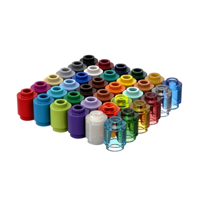 110 pezzi compatibili con 3062 blocchi di costruzione MOC mattoni cilindrici 1 X 1 costruzione creativa giocattoli di plastica per bambini