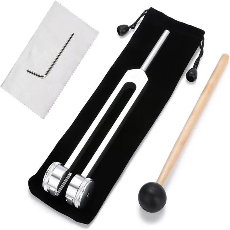 128 Hz Diapason weighted bioacoustic diapason set for chakra healing, sound therapy, to relieve stress