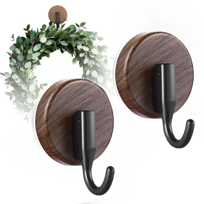 Gancio per ghirlanda per porta d'ingresso, ventosa, gancio per corallo, per finestre in vetro, porte, Natale, Ringraziamento, Halloween