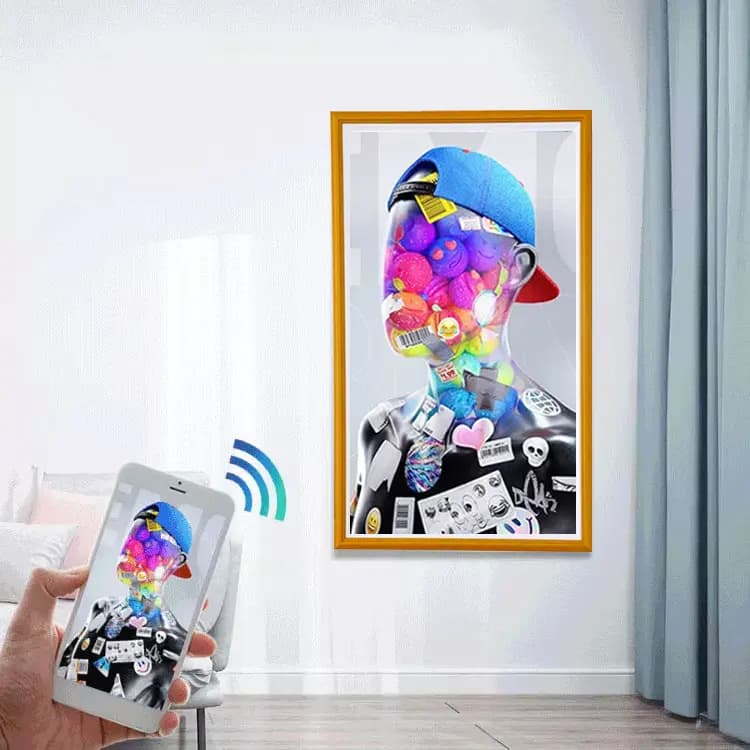 Vendita calda in fabbrica Art Wifi Cornice per foto digitale Display LCD Immagine video Grande schermo con memoria da 8 GB