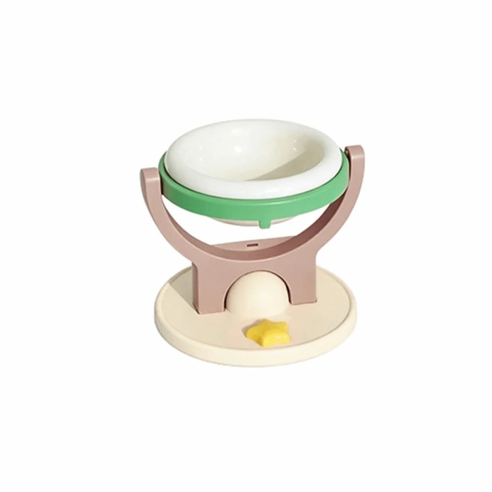 New Space-saving Pet Feeder Bowl Floor Standing Food Grade PP Cat Food Bowl Elevated Stand Anti-Tip Small Dog Feeder Indoor Use