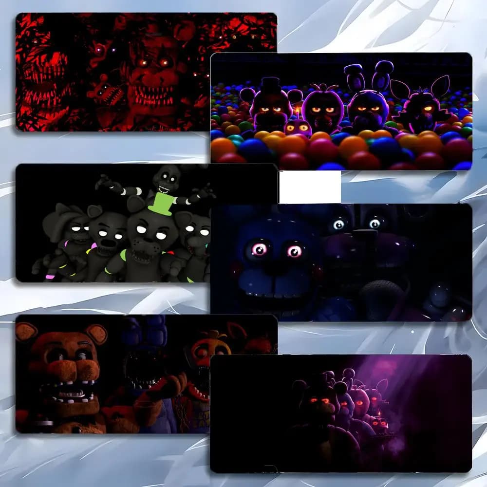 Tappetino per mouse F-Five Nights at Freddy's, grande, da gioco, con bordi rinforzati, spesso, per PC e scrivania