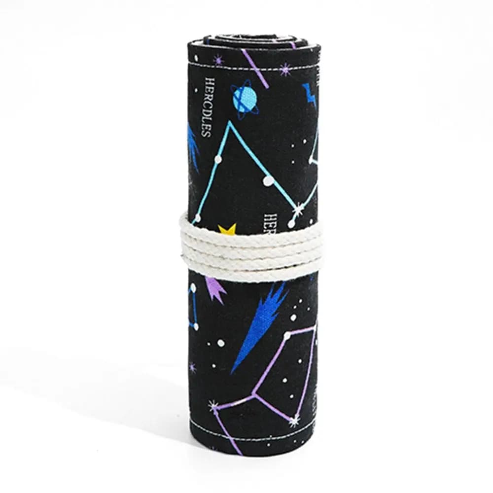 24/36/48/72 Fori Tela Cielo Stellato Stampa di Stoccaggio Per Pennello Make Up Pen Case Cancelleria Organizzatore Penna Borsa Penna tenda
