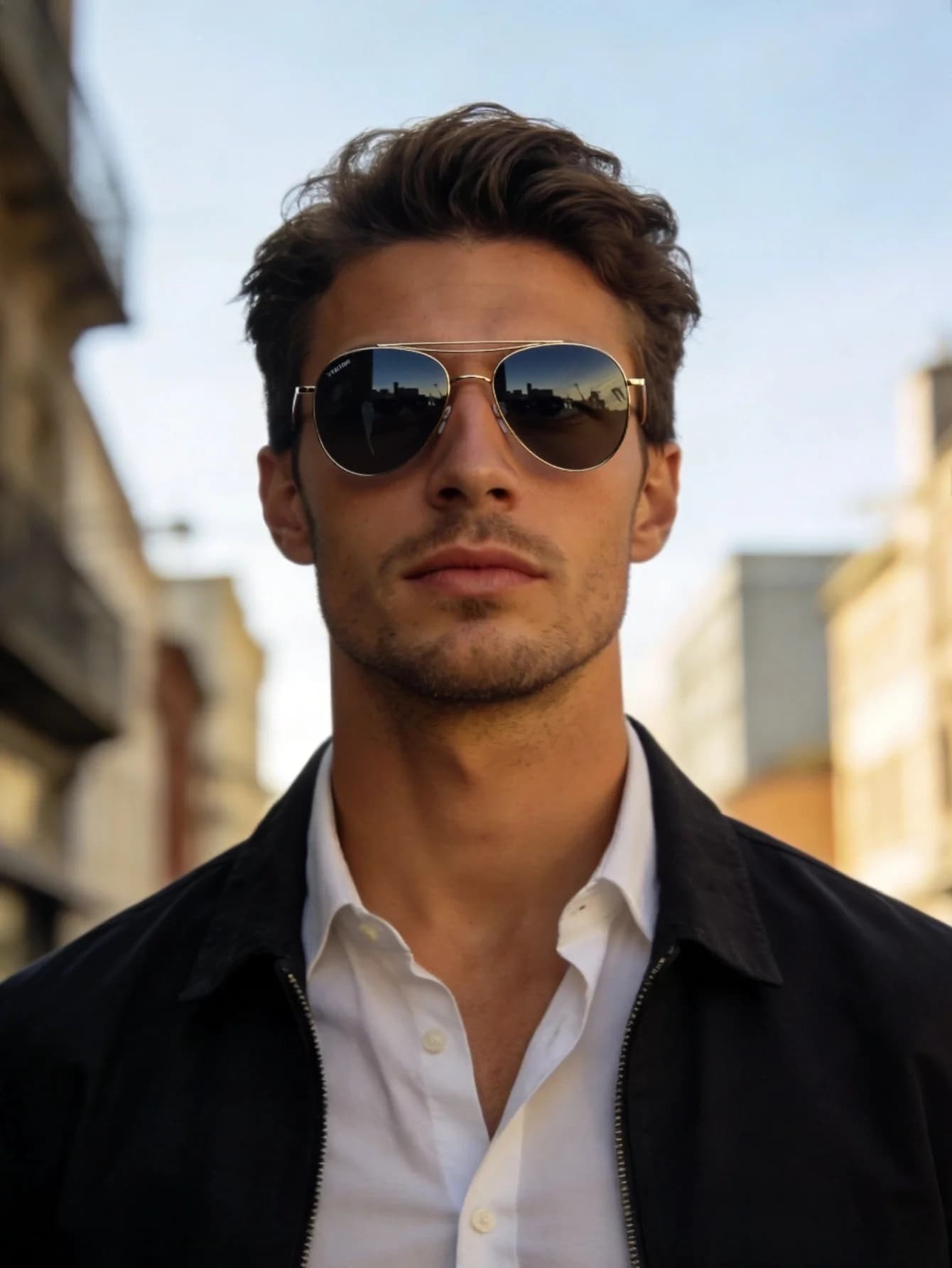 1PC Men’s Fashion Eyeglasses, New Model, Pilot Style, Outdoor Sun Protection, Luxury Feel, Everyday Outfit, Commuting, Travel, S