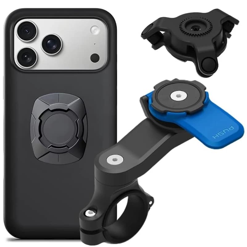 360 ° Supporto Universale per Telefono Completamente Regolabile con Assorbimento degli Urti per Moto e Biciclette, Compatibile con Tutti i Formati di Smartphone