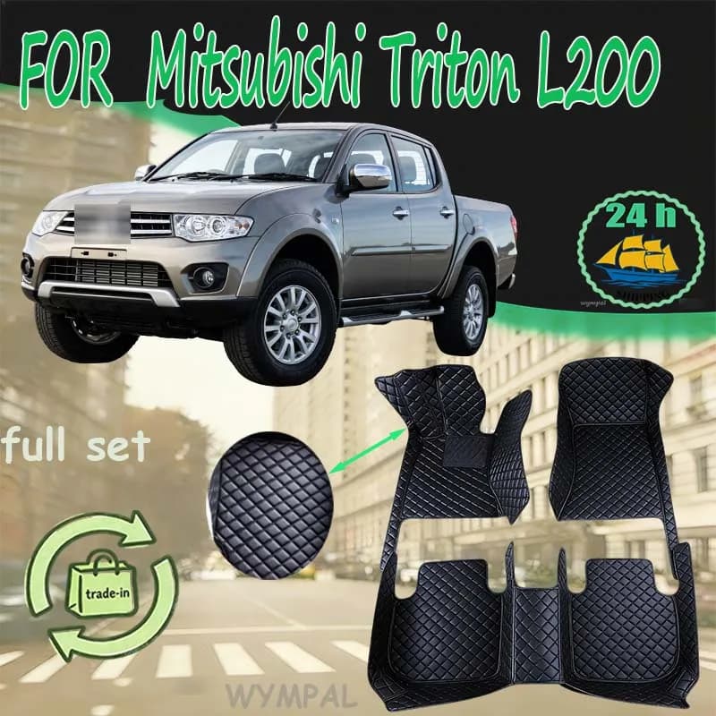Car Mats for Mitsubishi Triton L200 Sportero Hunter Strakar KA 2005 ~ 2014 Waterproof Car Accessories Interior