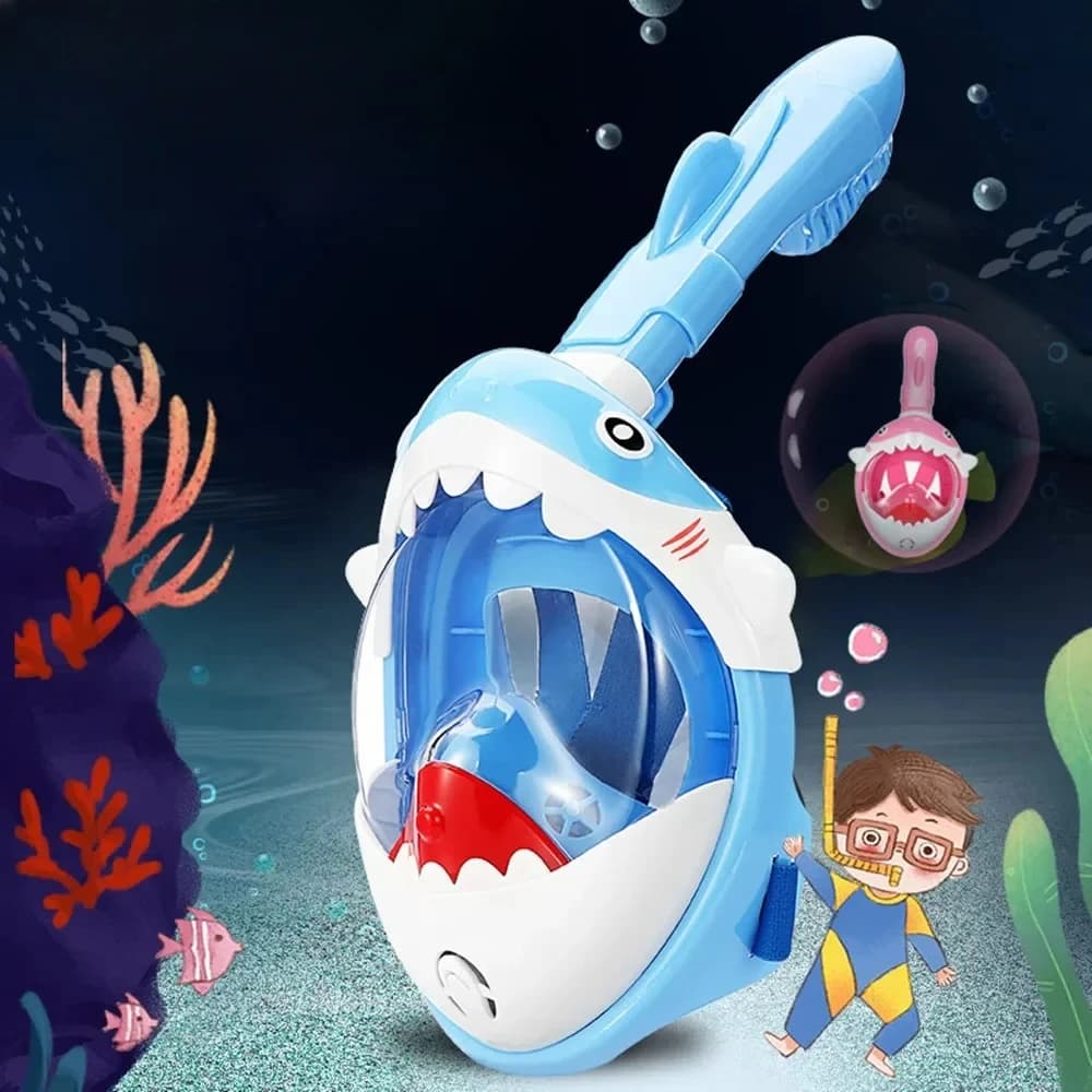 2026 New Upgrade Children Cartoon Diving Mask Swimming Full Face Snorkeling Mask Boys Girls Underwater Scuba Anti Fog Snorkel Se