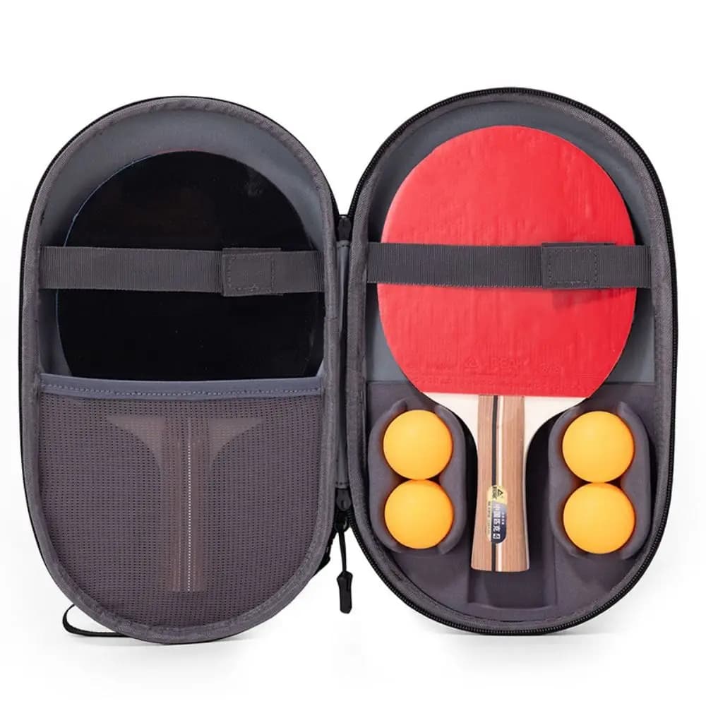 Custodia Protettiva Portatile in EVA per Racchette da Ping Pong, Borsa Impermeabile Antiurto con Tasca con Cerniera