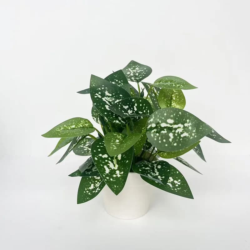 Artificial Potted Plant Decorative Green 3D Printed Bonsai Faux Foliage For Home Living Room Desk Photography