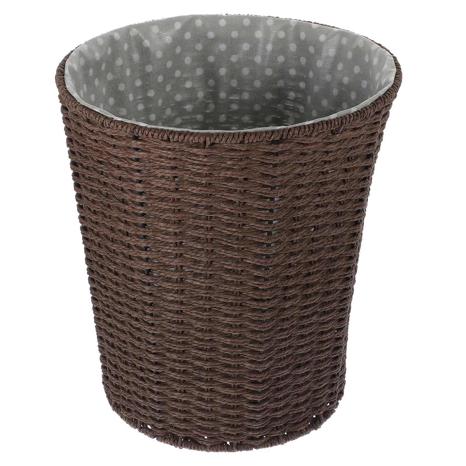 Cestino Multifunzione in Rattan con Bordo Liscio, Cesto Portaoggetti Intrecciato per Camera da Letto e Cucina, Organizzatore per Oggetti Vari