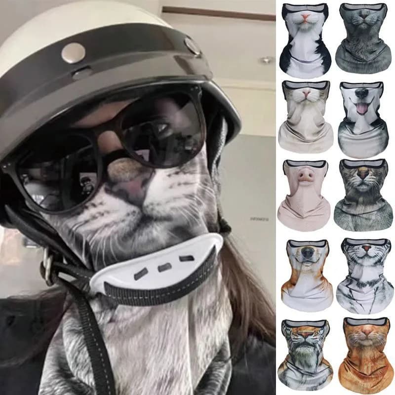 Passamontagna per Animali Domestici, Cappello per Moto, Motocross, Sci, Snowboard, Fodera per Casco, Scaldacollo, Copricapo per Ciclismo