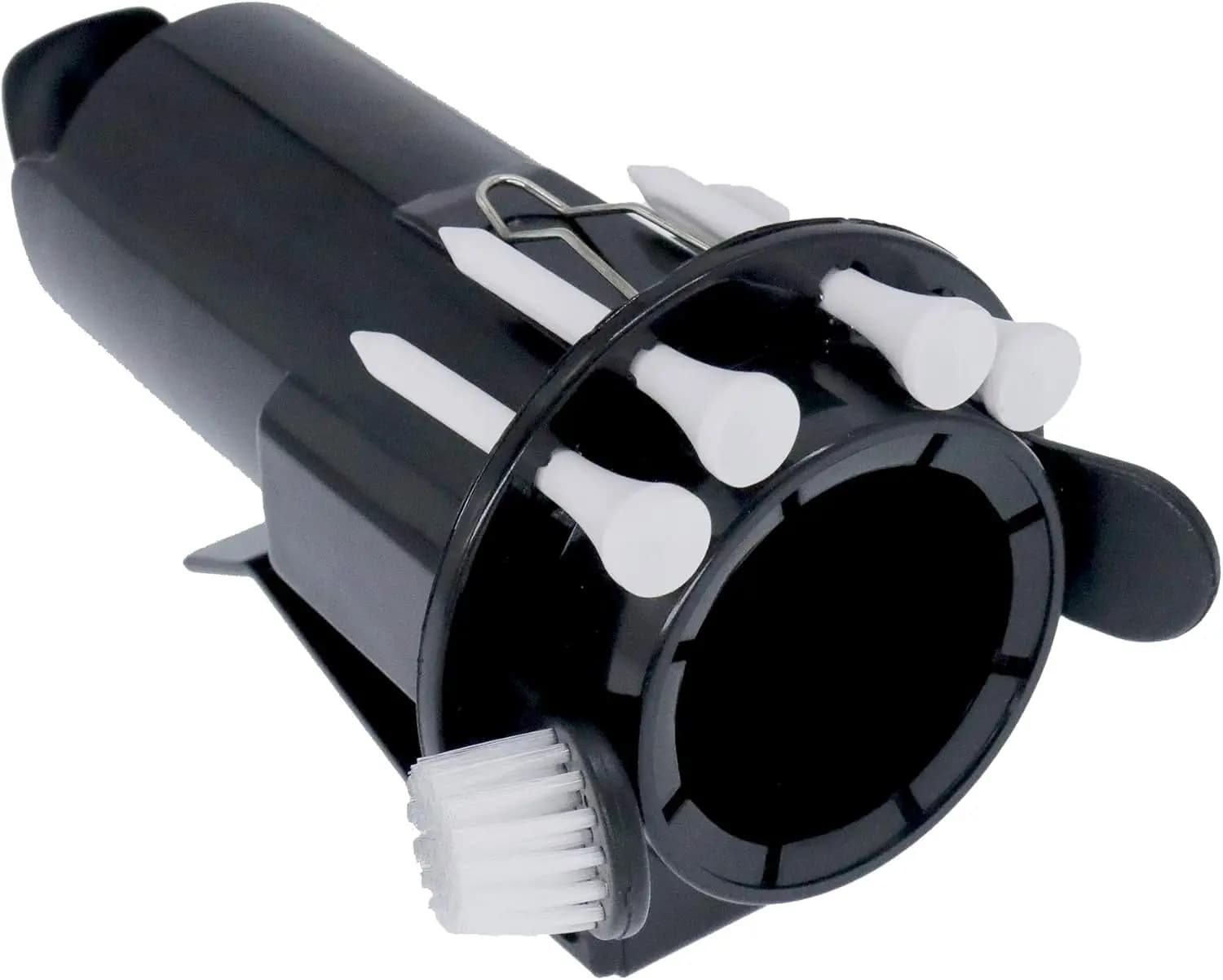 Caddy con clip per supporto a T per pallina da golf con spazzola in nylon Strumento Divot Strumento di pulizia portatile per riporre oggetti