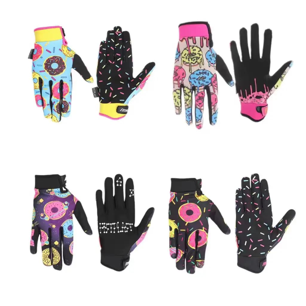 fistplast Four color touch screen gloves Super Donut Wheel Glitz Riding dirt bike with long fingers