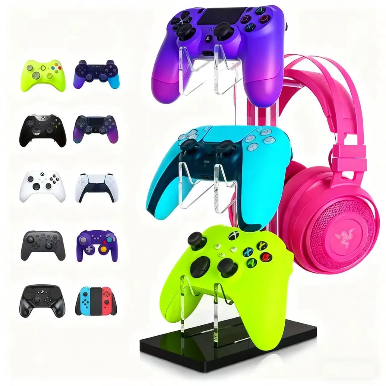 Universal support for 2/3-level controllers and headphone support for PS4 PS5 XBOX ONE SWITCH, controller support Game Accessories