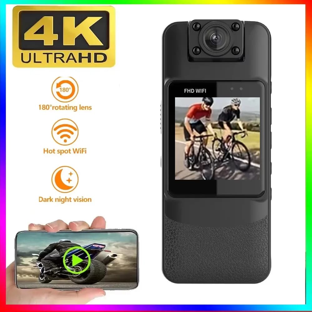 GUGUU 4K HD Ultra MINI Wifi Hotspot Camera Digital Video Recorder Action Camera Cycling Night Vision infrared Police Camera