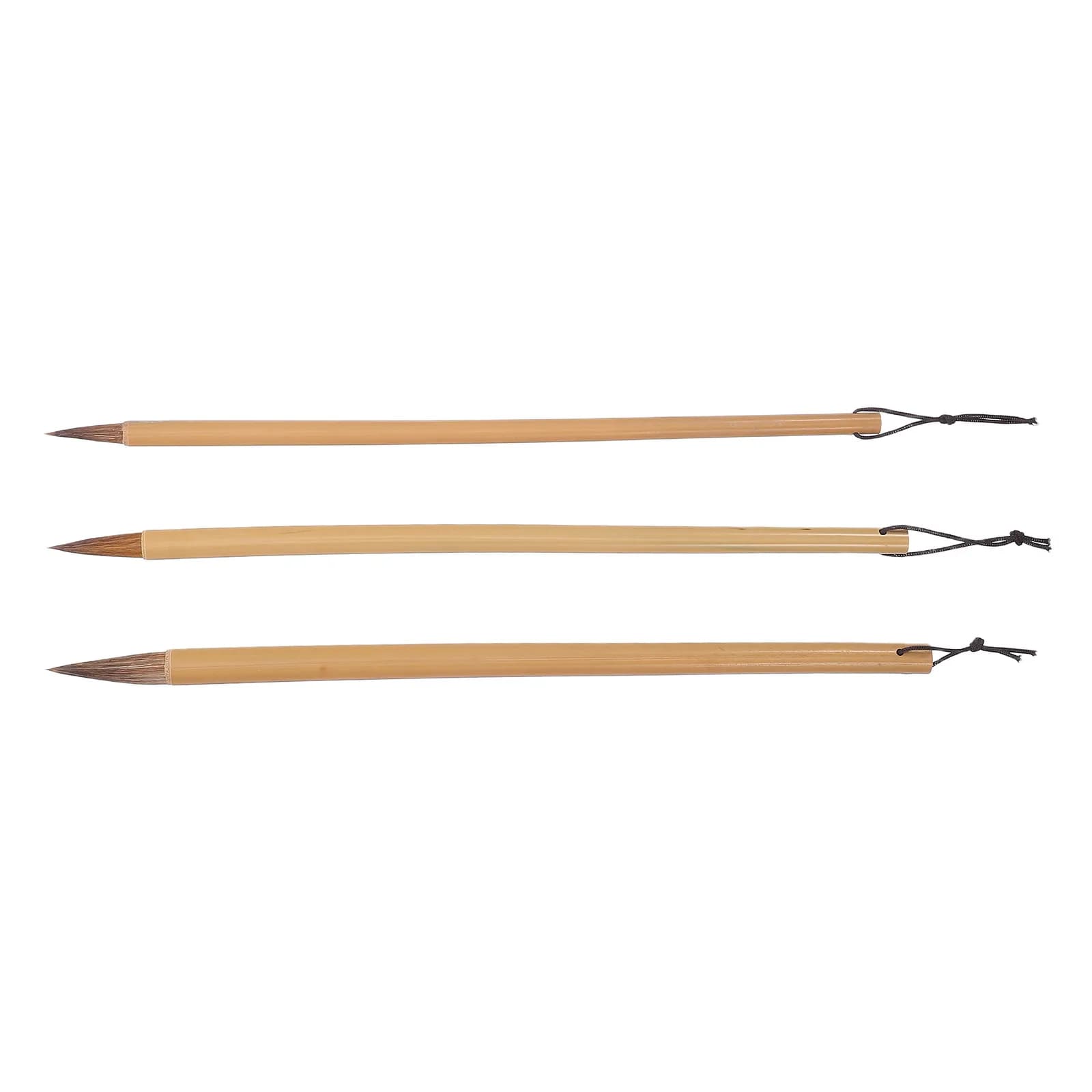 3Pcs Chinese Calligraphy Brush Set Bamboo Handle Wolf Hair Ink Painting Brushes Traditional Drawing Writing Brush for Beginners