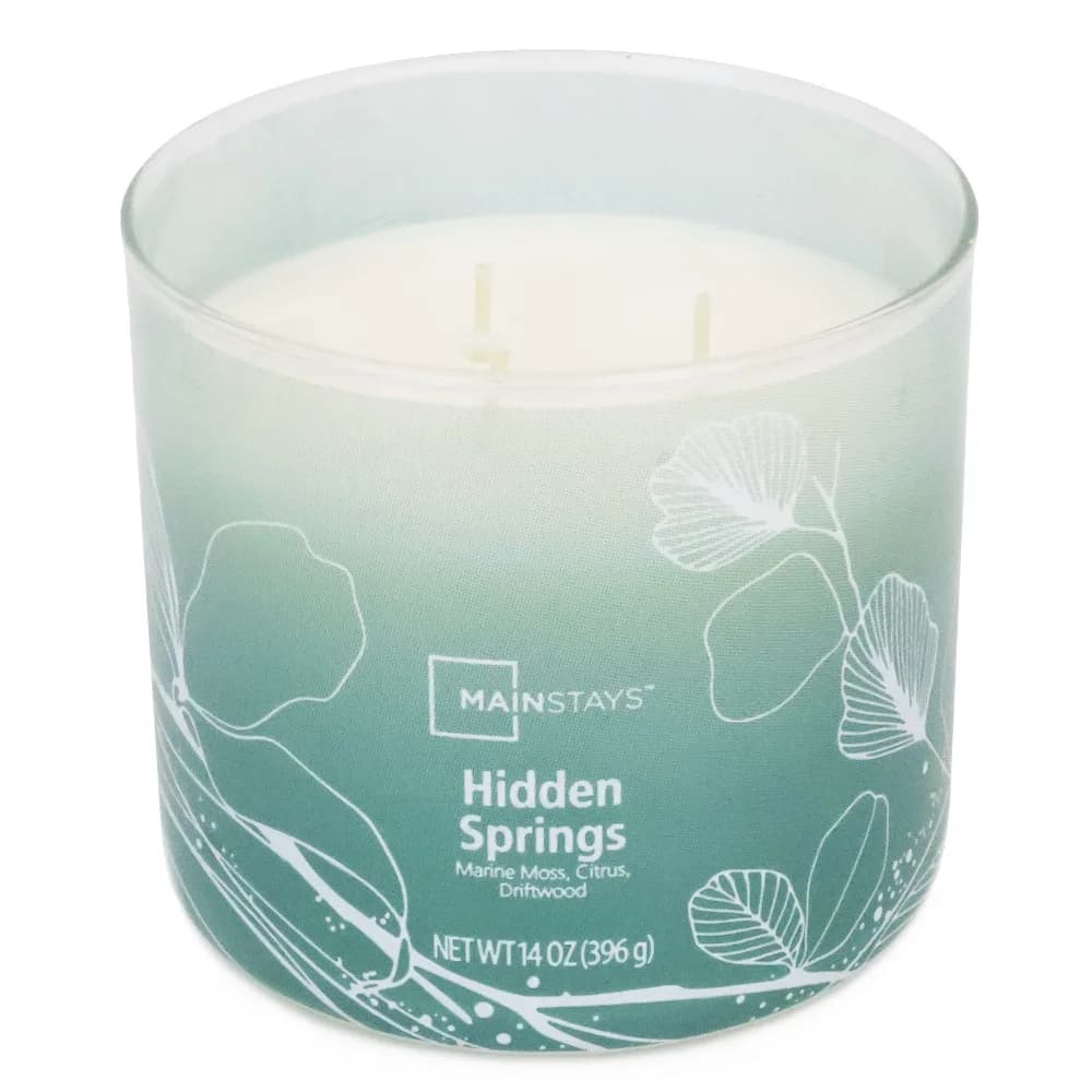 3 Wick Ombre Wrap Hidden Springs Scented Candle 14 Ounce Large Jar Candle for Home Decoration Aromatherapy Relaxation Gift