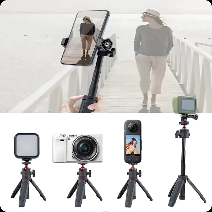 Per X5X4 ACE PRO2 Mini Treppiede per selfie stick a sgancio rapido Lunghezza regolabile portatile per GoPro Hero13 12/GO3s Go3/DJI Action6/5/4