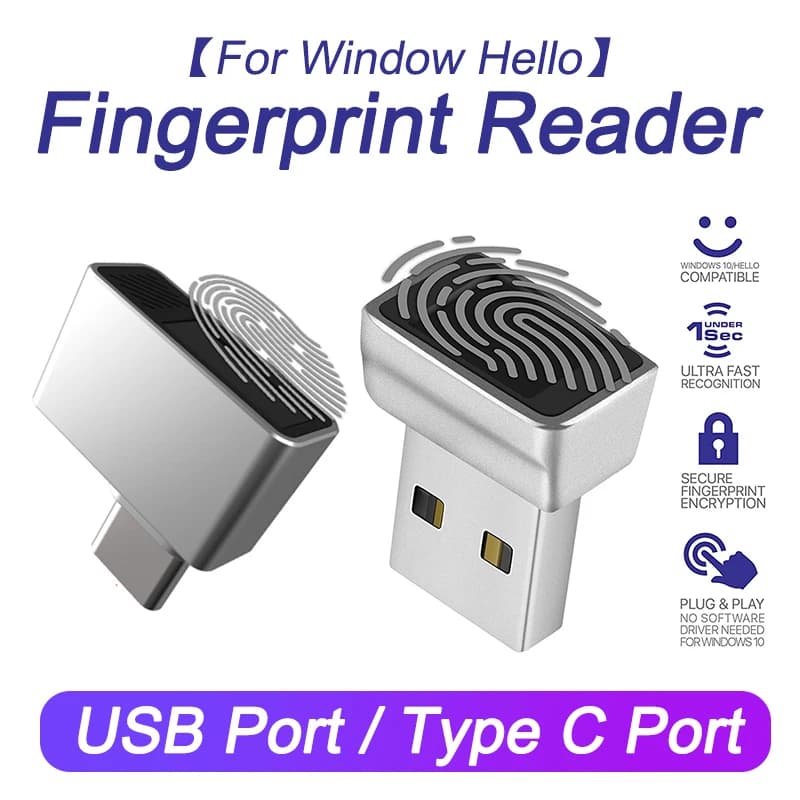 C / USB Type Biometric Scanner Top 10 fingerprints access sensor Personal fingerprint scanner for Pc fingerprint block