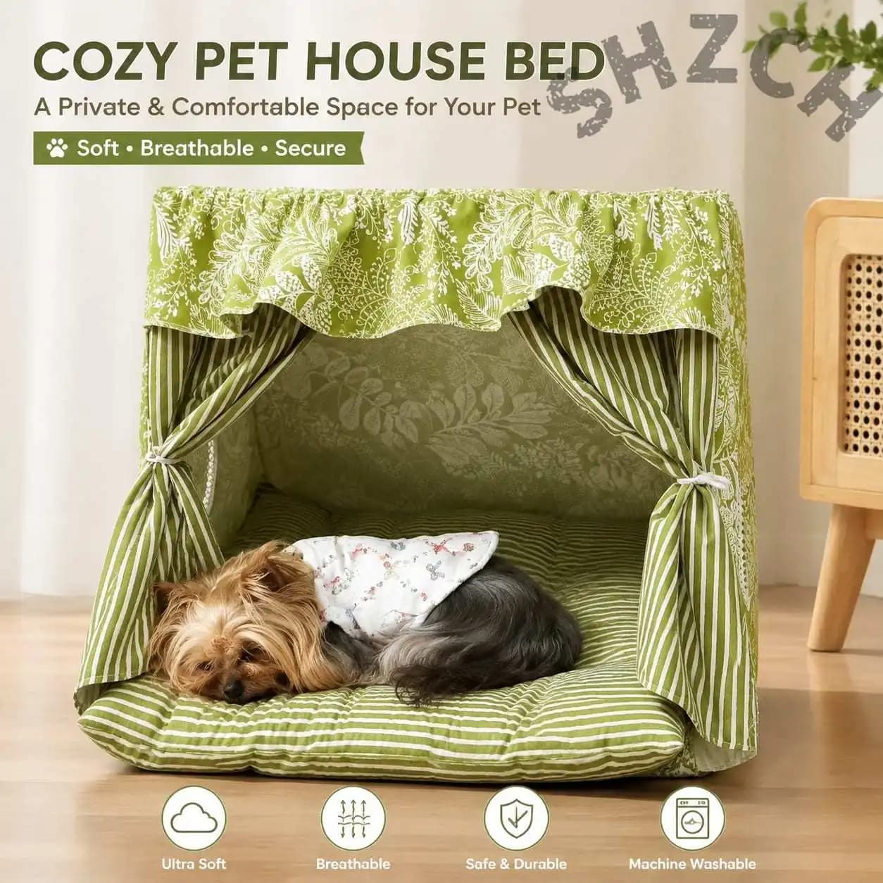 Universal in all seasons, small and medium-sized removable and washable semi-closed for cats, dogs and pets