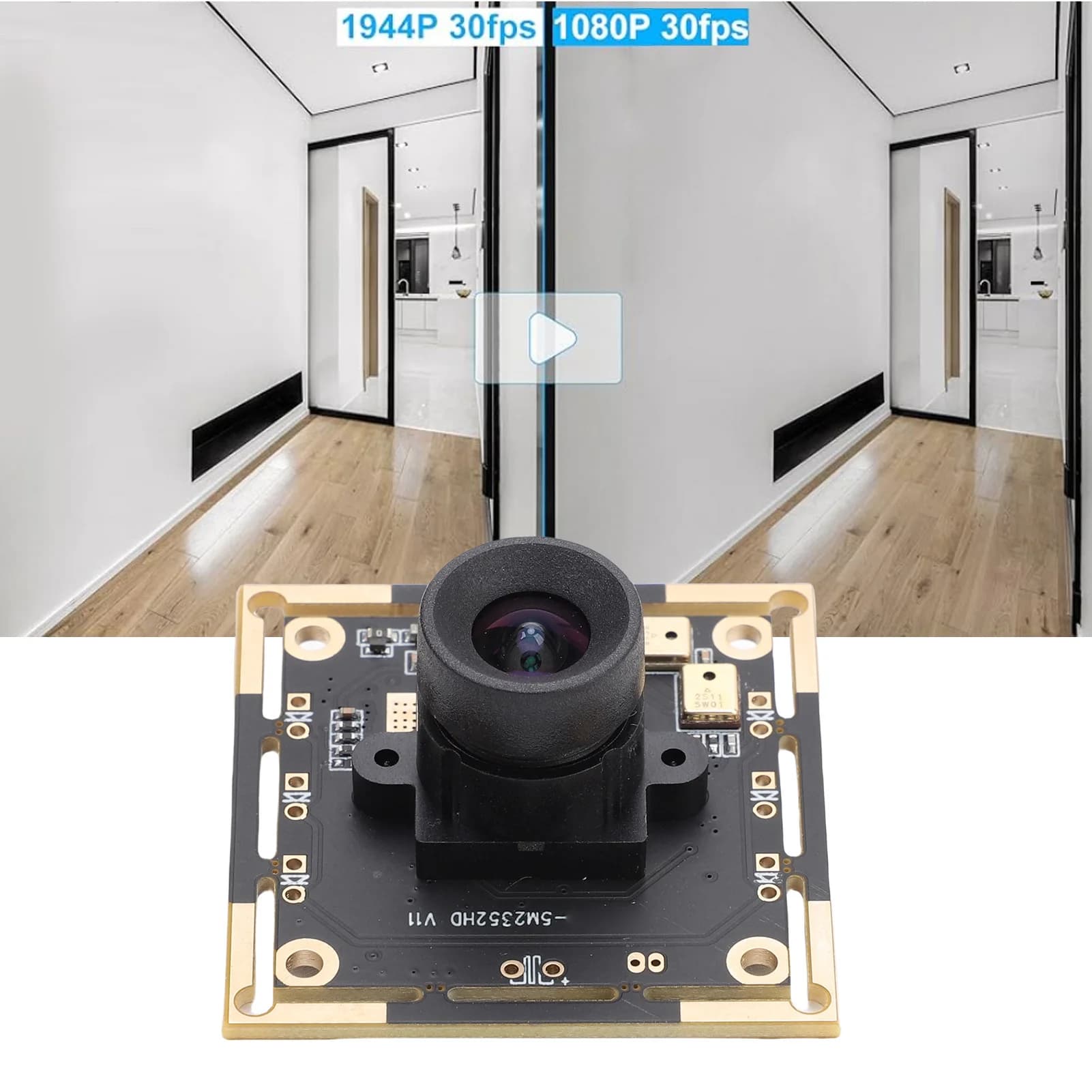 Modulo Fotocamera USB 5MP 30FPS 100 ° Scheda Webcam Industriale con Angolo Ampio e Risoluzione 2K per Videocamere IPC