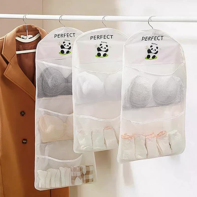 Wall hanging bag in breathable mesh for intimate socks Wardrobe for the house Organization to store underwear Basket for underwear for doll toy