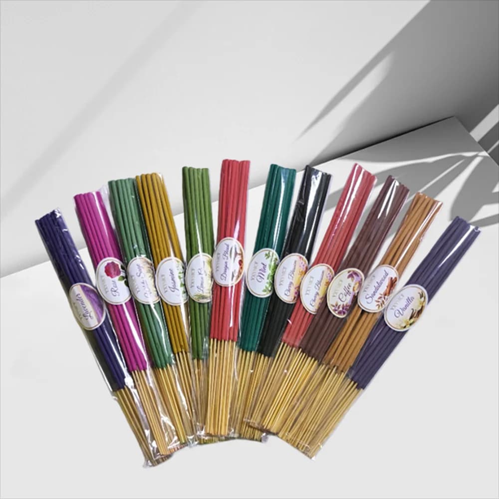 15x4 Pezzi/Lotto Bastoncini di Incenso Naturale alla Salvia Bianca 22cm, Profumazioni per la Casa, Lavanda, Sandalo, Citronella, Incenso per Yoga e Meditazione