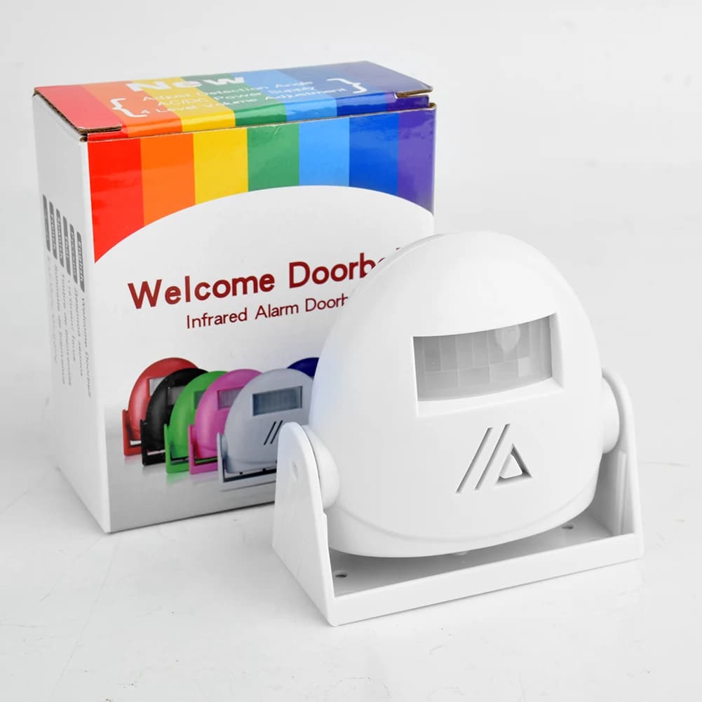 Alarmest Guest Welcome Chime Alarm Door Bell PIR Motion Sensor for Shop Entry Security Protection Alarm Doorbell