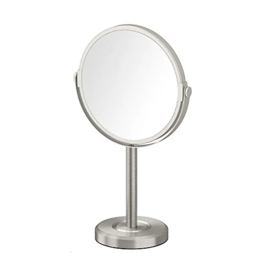 Gatco 1386SN Latitude II Specchio per il trucco minimalista con ingrandimento 3X, specchio da bagno da appoggio, 12,5 pollici H