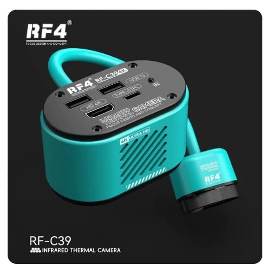 Telecamera termica a infrarossi RF-C39/telecamera termica per microscopio per rilevatore di guasti/telecamera termica doppia speciale visibile e a infrarossi