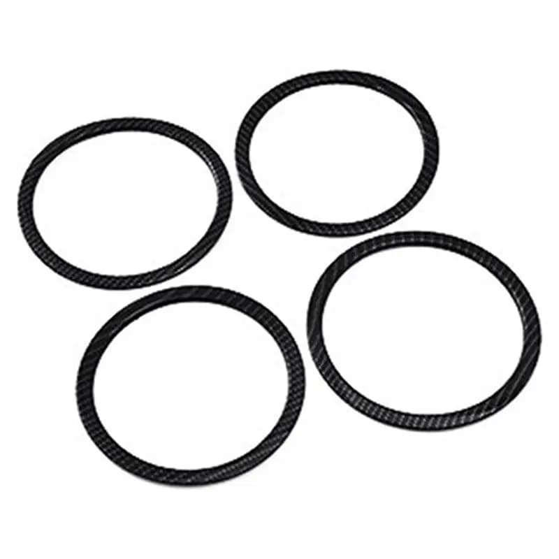 4Pcs For Nissan X-Trail 14-19 Car Carbon Fiber Side Door Audio Speaker Cover Decorative Circle Ring Cover Trims Accessories