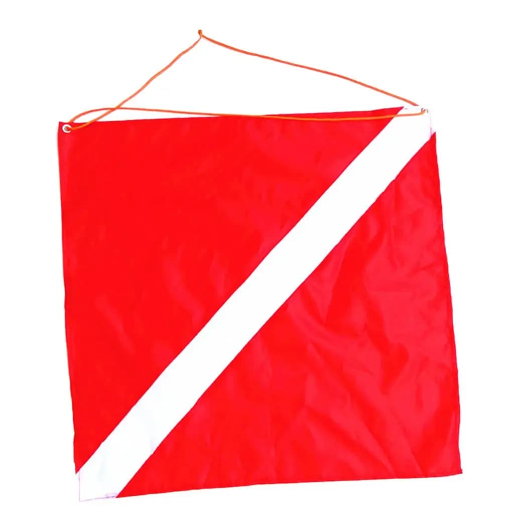 Bandiera di Segnalazione Subacquea 50x60cm in Nylon, Bandiera di Sicurezza per Imbarcazioni e Cabine, per Protezione durante lo Snorkeling e l'Immersione Subacquea