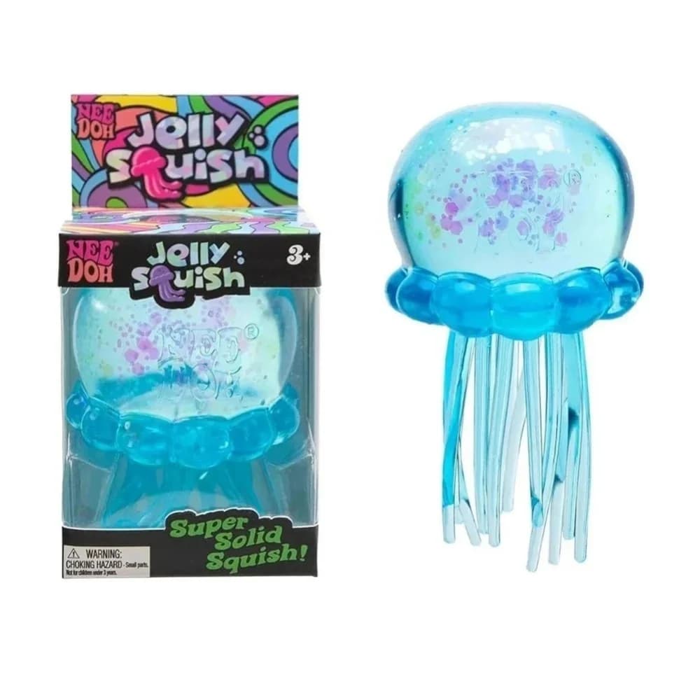 Nee Doh Jellyfish Jelly Squish Stress Toy - Giocattolo Sensoriale Antistress Morbido e Antiansia per Bambini e Adulti