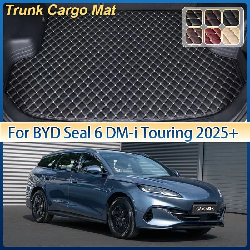 Car Baggage Leather Mat BYD Seal 6 DM-i Touring 2025 2026, Cardboard Protective Mat, Interior Accessories