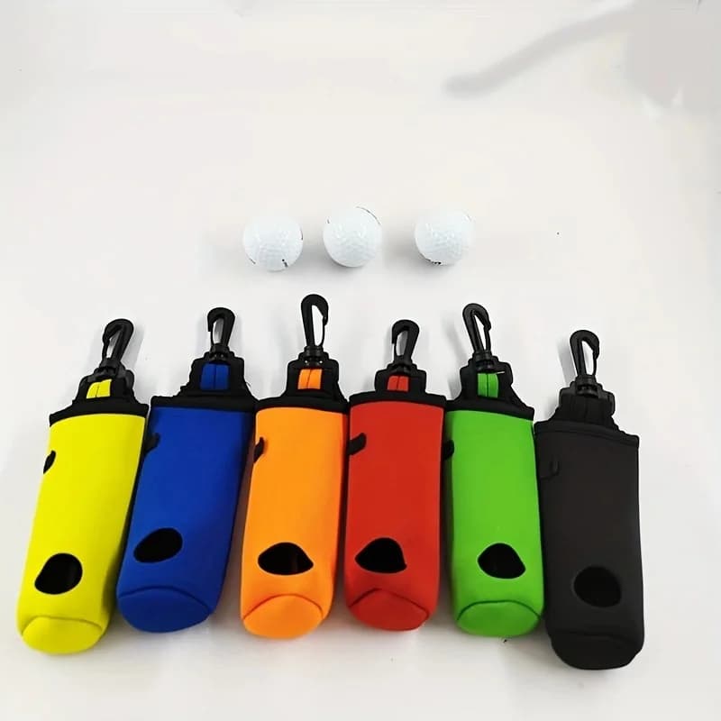 Borsa portaoggetti per palline da golf in neoprene: contiene 3 palline, custodia protettiva portatile per palline da golf per l'uso in movimento