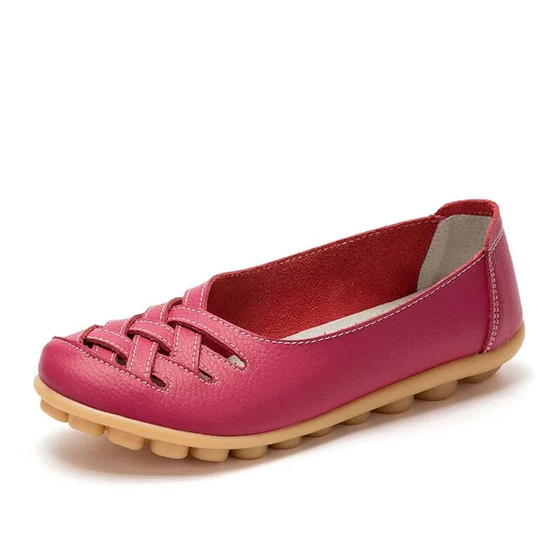 Nuovi Sandali Estivi 100% in Pelle di Vacchetta, Scarpe Casual da Donna alla Moda di Grandi Dimensioni, Mocassini