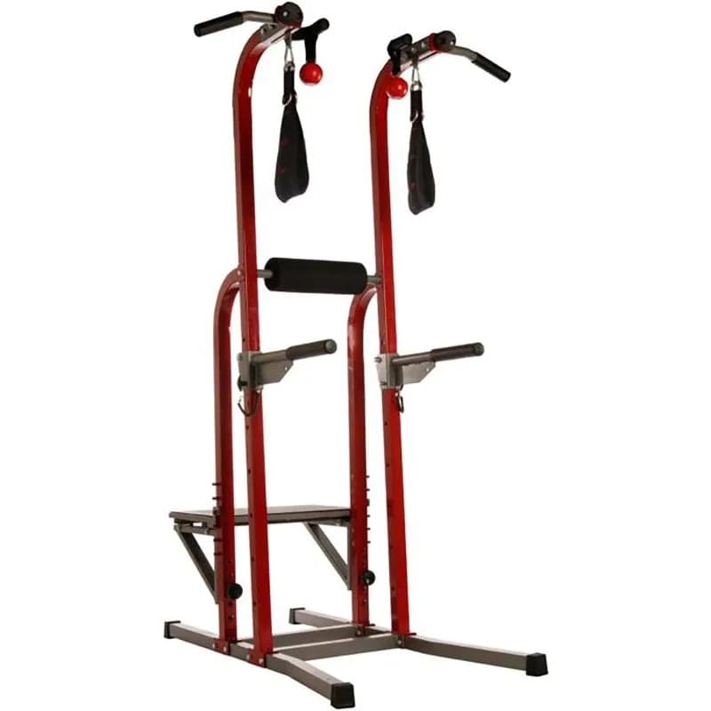 Stamina Power Tower - Dip Bar Pull Up Bar Station with Smart Workout App - Dip Bars for Home Workout - Up to 250 lbs Weight