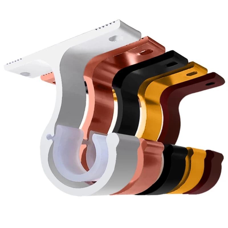 Supporti per Aste da Tenda, Ganci per Soffitto, Supporti per Doppie Aste, Supporti per Finestre, Ganci da Parete per Doccia, Ganci in Lega, Ganci da Parete in Alluminio