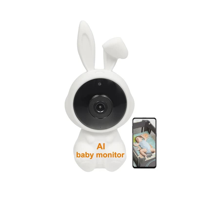 Baby Monitor Wireless 1080P WiFi con AI, Telecamera IP per Monitoraggio Sonno e Pianto Bambini