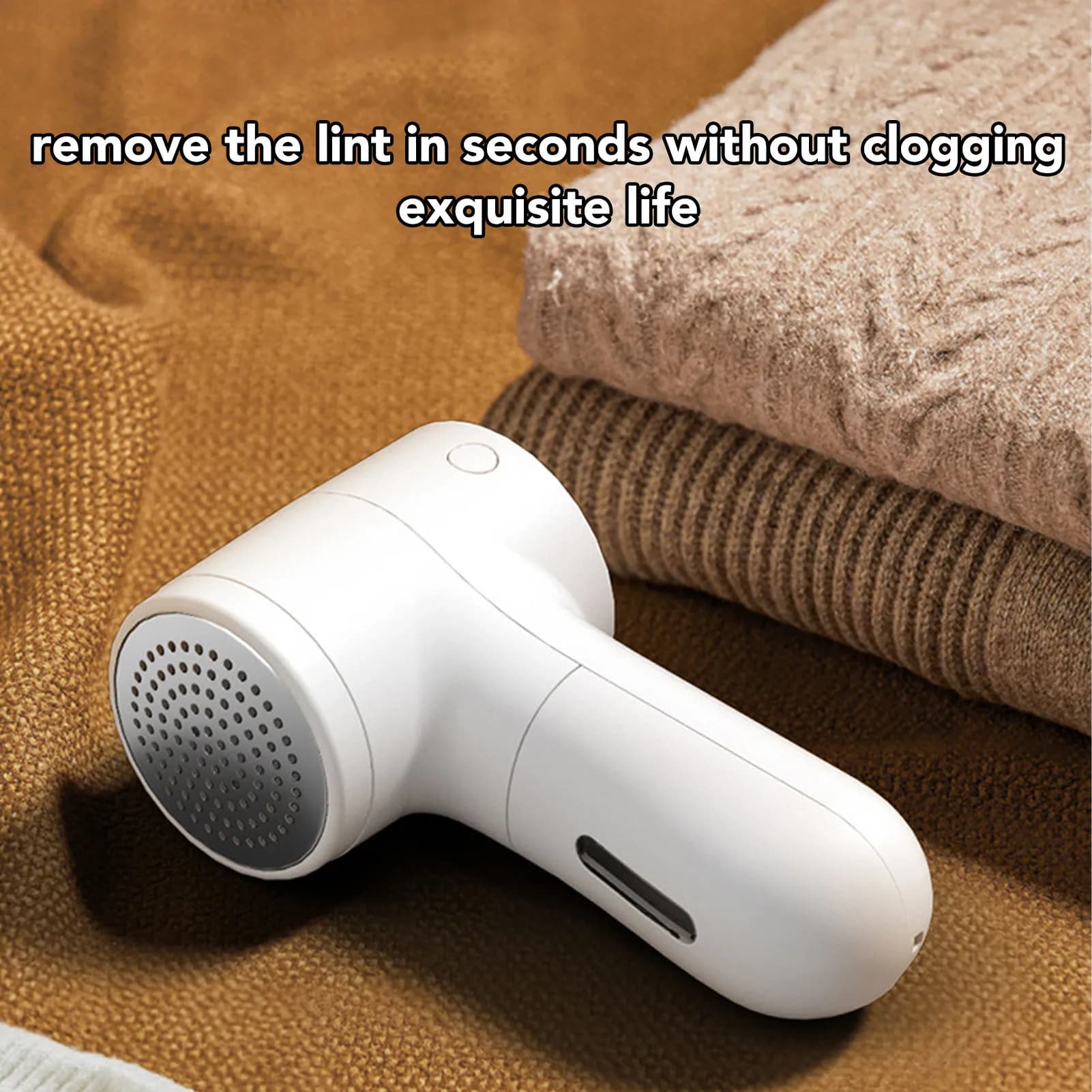 Sweater Shaver 5 Speeds 6 Blades USB Charging High Safety Strong Suction Portable Fabric Shaver for Household Clothes