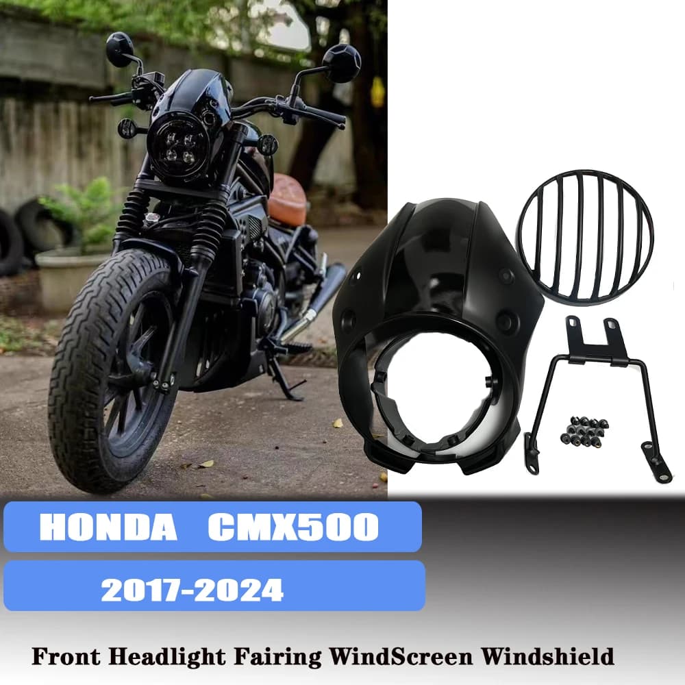 Accessori moto Per Honda Rebel CMX500 2017-2024 Carenatura Faro Windshiled Copertura Faro Schermo