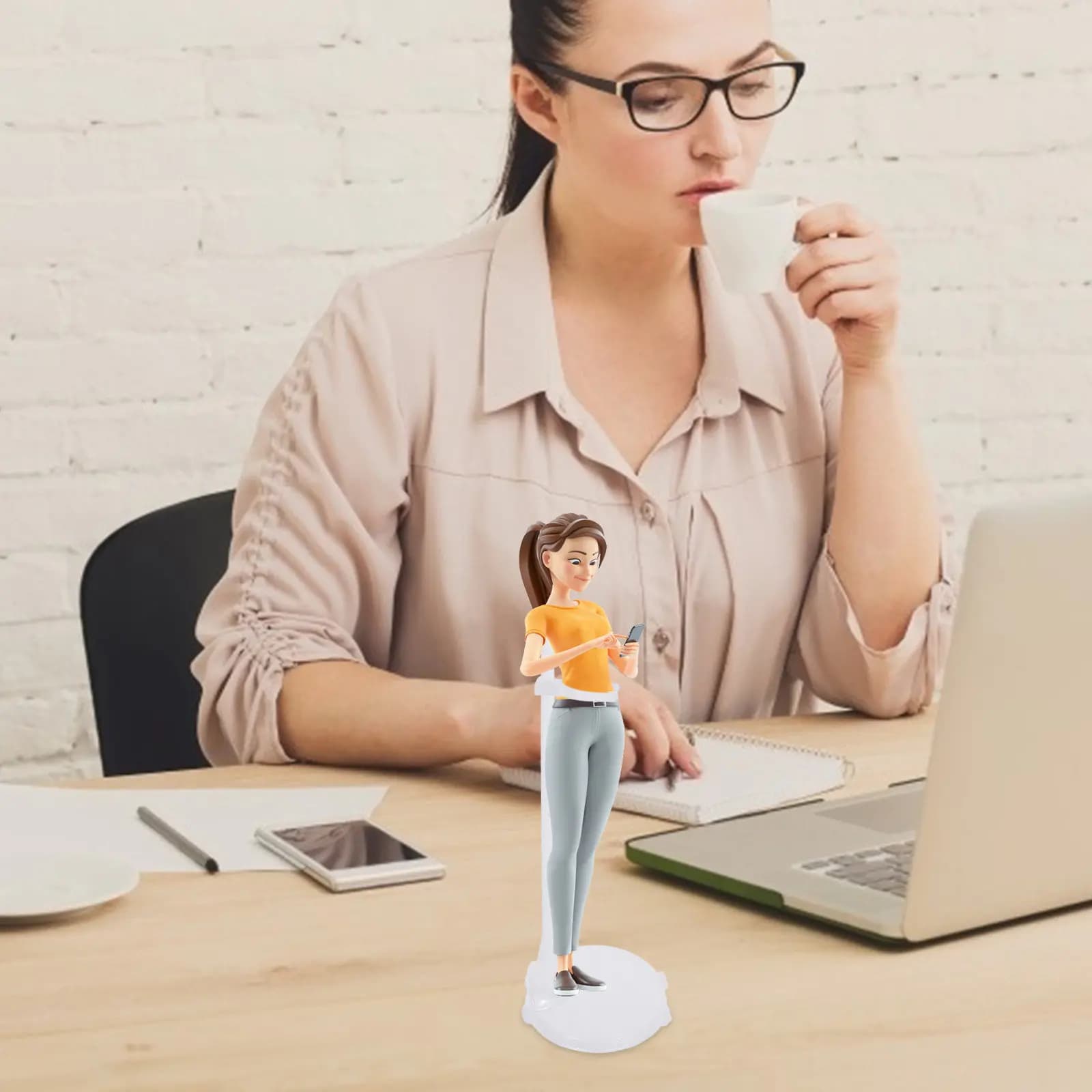 Set di 12 Supporti Espositivi in Acrilico Trasparente per Action Figure con Clip da Cintura per Esporre le Figure in Posizione Verticale in Casa o in Ufficio