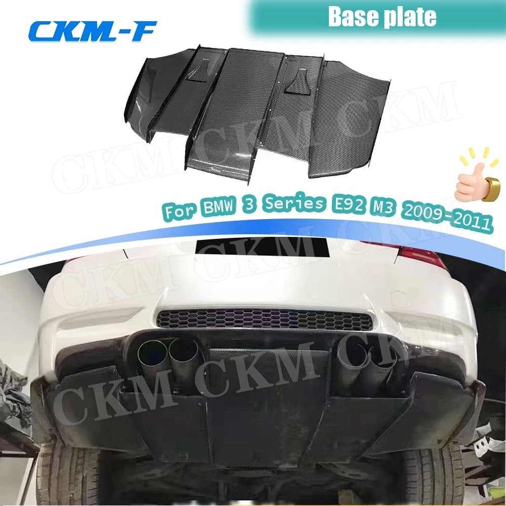 for BMW 3 Series E92 E93 2007-2013 Dry Carbon Fiber Rear Bumper Lip Diffuser Lower Splitter FRP Rear Baseplate Car Accessories