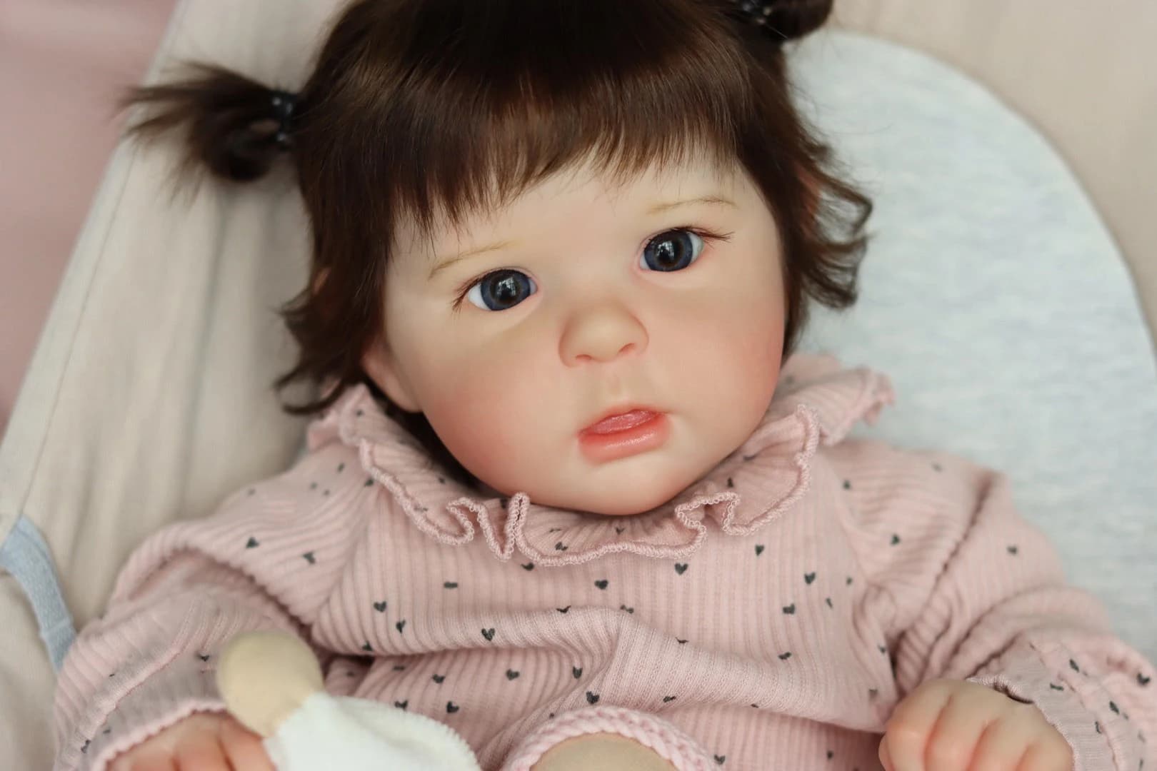 NPK 20inch Reborn Doll Ward Realistic Collectible Baby Doll with Soft Cloth Body 3D Skin Veins And Rooted Hair
