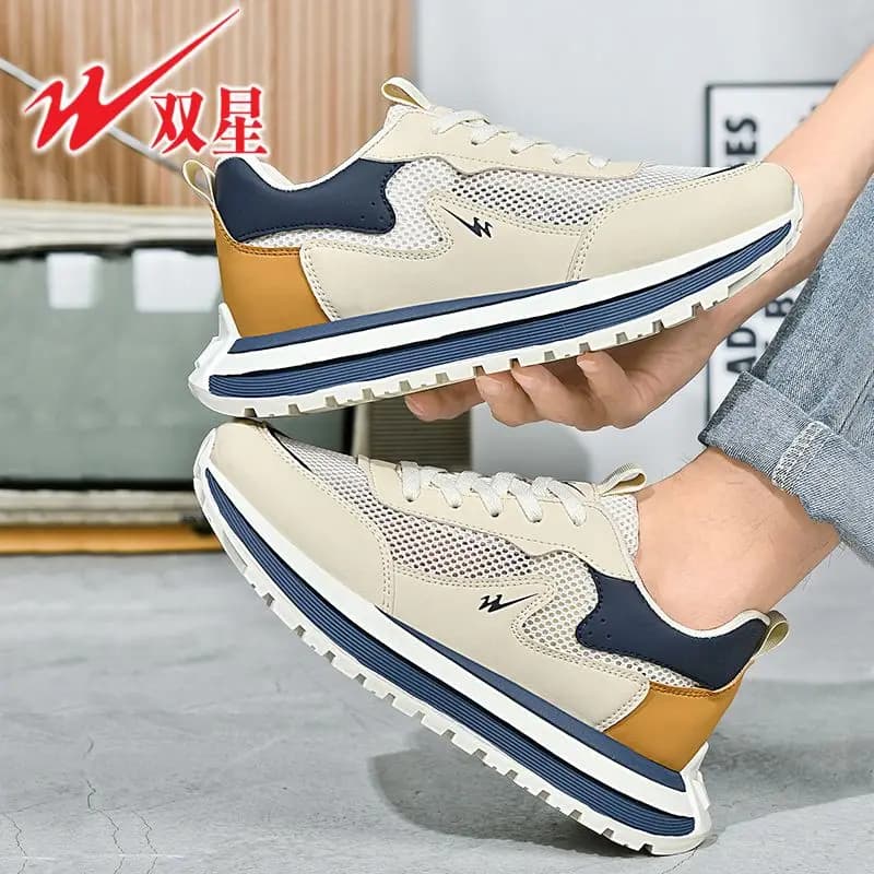 Scarpe Sportive da Uomo con Superficie in Rete Confortevole, Sneakers Traspiranti e Leggere, Calzature Casual Antiscivolo per Uso Quotidiano e Outdoor