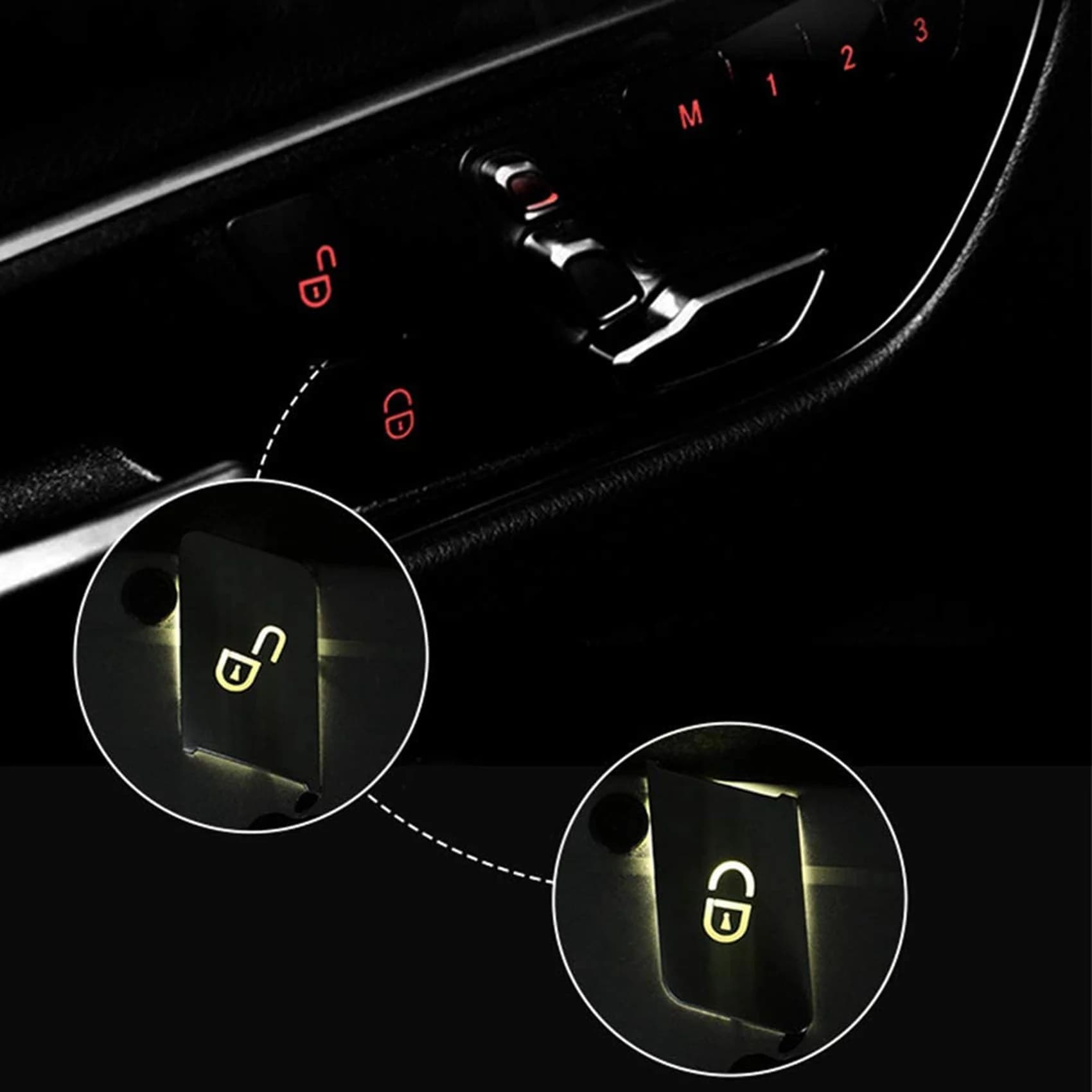 Exclusive 36Pcs Car Door Seat Memory Lock Buttons Covers Stickers For Mercedes Benz CLA/GLA/GLK/GLE/CLS/GL/ML/A/B/E