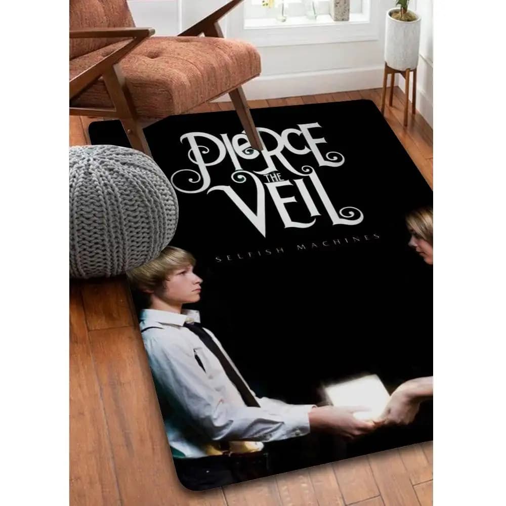 Band P-Pierce The Veil Tappetino lavabile antiscivolo per soggiorno, divano, sedie, tappetino per cucina, tappeto