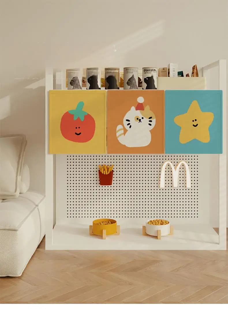 VIKAMA Cat Litter Box Cover Curtain Velcro Cat Hole Cat Bed Decorative Curtain Cat Toilet Door Curtain Pet Cabinet Curtain
