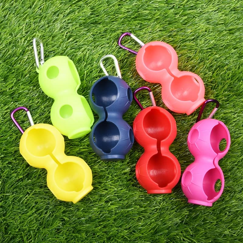 Copertura da golf in silicone, copertura protettiva per doppia palla, borsa per palline, attrezzatura da golf, attrezzatura da esterno