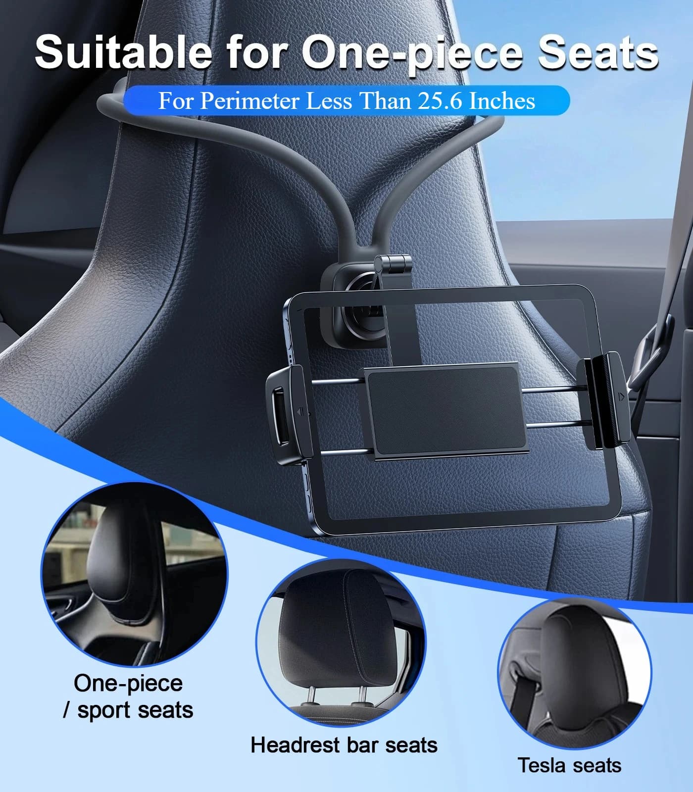 Supporto per tablet per schienale auto Hipacool 360 ° Girevole per staffa per tablet da 4,7-13" per accessori universali per seggiolino sportivo